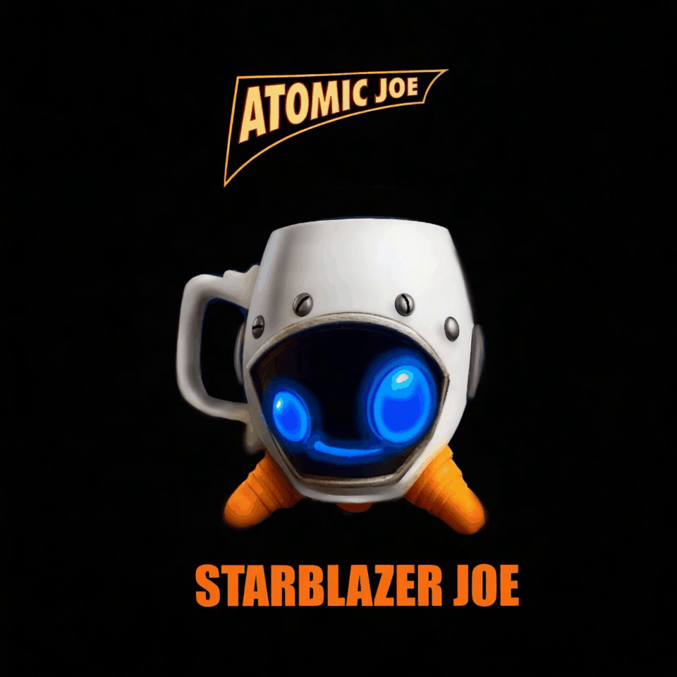 STARBLAZER JOE™ — The Cosmic Courier of Zeal  Handmade Ceramic Collectible Mug | Limited Edition